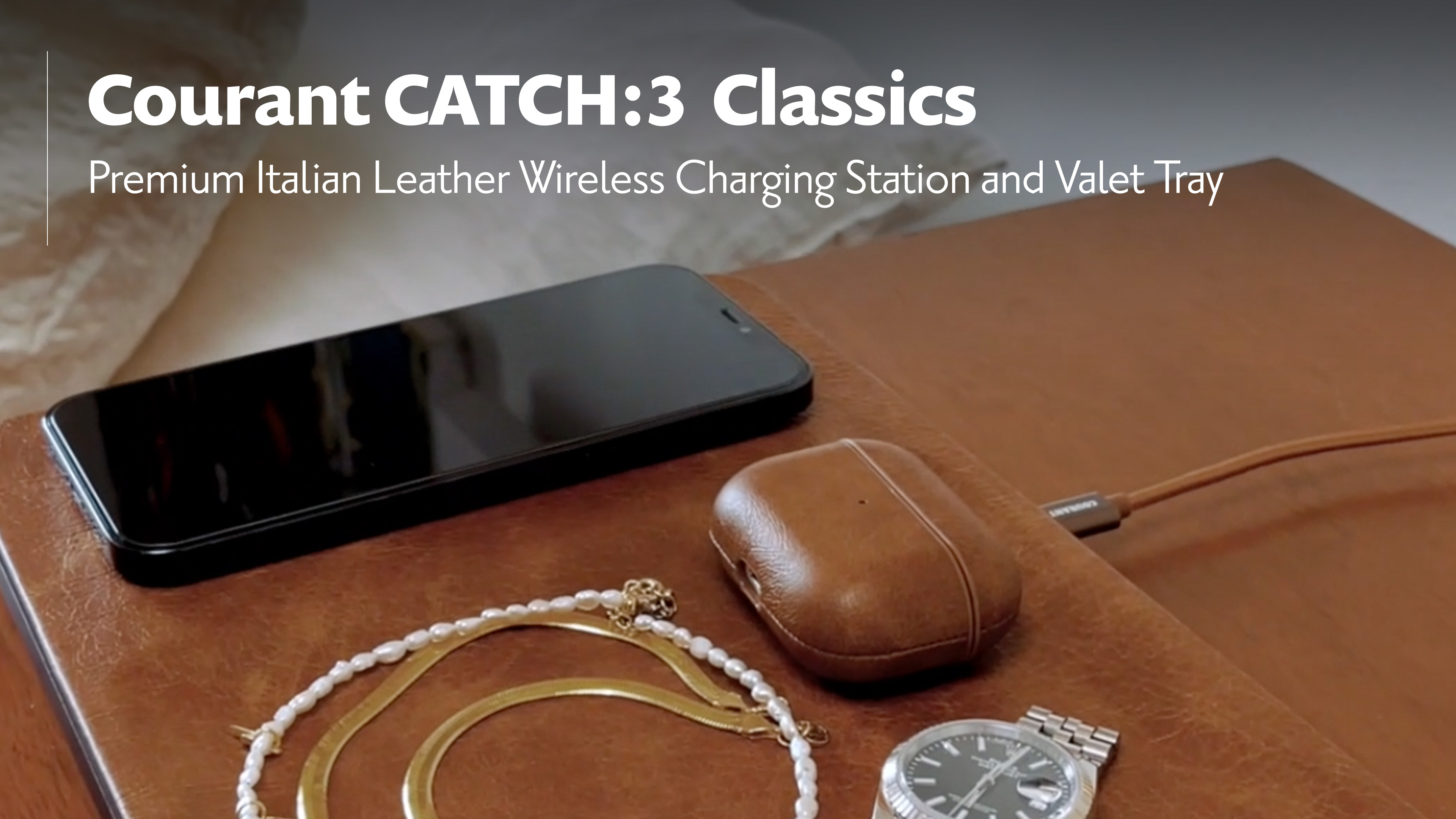 CATCH:3 ワイヤレス充電器トレイ CATCH:3 - Wireless Phone Charger & Accessory Tray | Courant